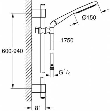 "Grohe" dušo rinkinys "Rainshower Icon" 27277001