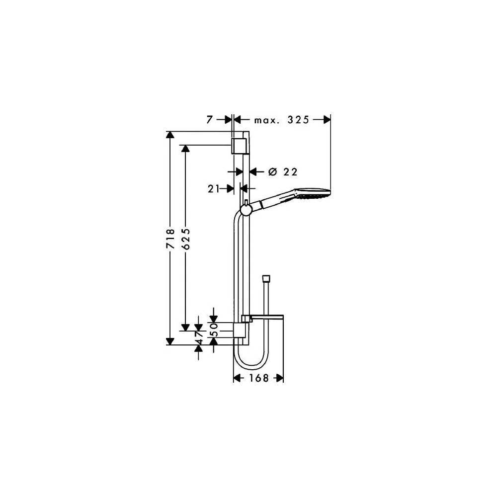 "Hansgrohe" dušo rinkinys "Raindance Select E 120" 26620000