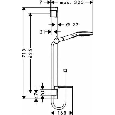 "Hansgrohe" dušo rinkinys "Raindance Select E 120" 26620000