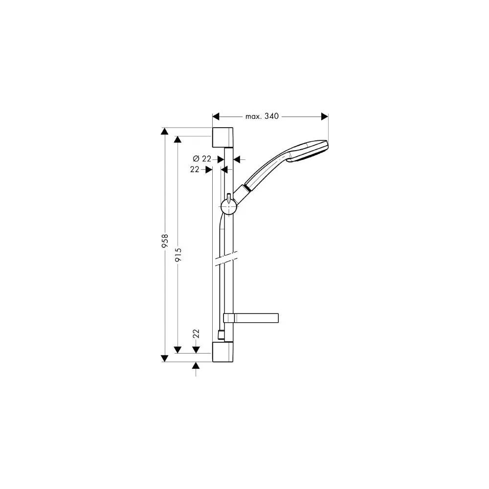 "Hansgrohe" dušo rinkinys "Croma 100 Multi" 27774000