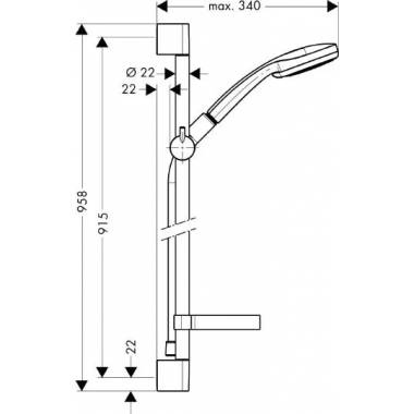 "Hansgrohe" dušo rinkinys "Croma 100 Multi" 27774000