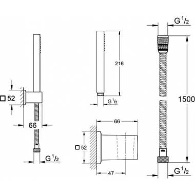 "Grohe" dušo rinkinys "Cube" 27889000