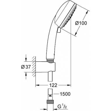 "Grohe" dušo rinkinys "Tempesta Cosmopolitan" 27588002