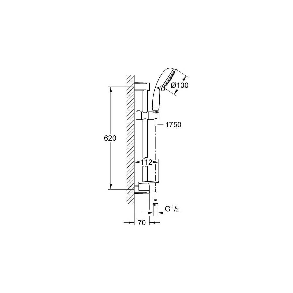 "Grohe" dušo rinkinys "New Tempesta Rustic" 27609001