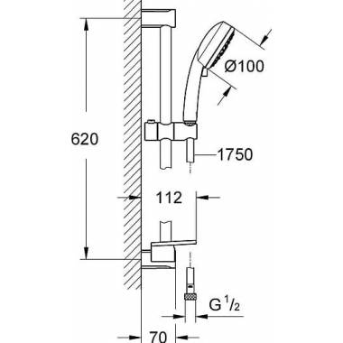 "Grohe" dušo rinkinys "New Tempesta Cosmopolitan" 27577002