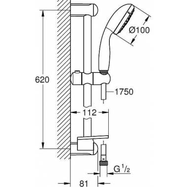 "Grohe" dušo rinkinys "New Tempesta" 27600001