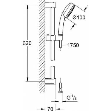 "Grohe" dušo rinkinys "Tempesta Cosmopolitan" 27576002