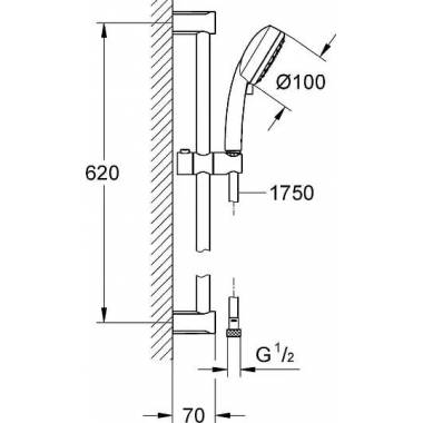 "Grohe" dušo rinkinys "Tempesta Cosmopolitan" 2757820E