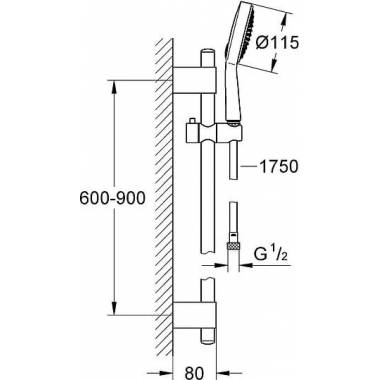 "Grohe" dušo rinkinys "Power&Soul Cosmopolitan" 115 27755000