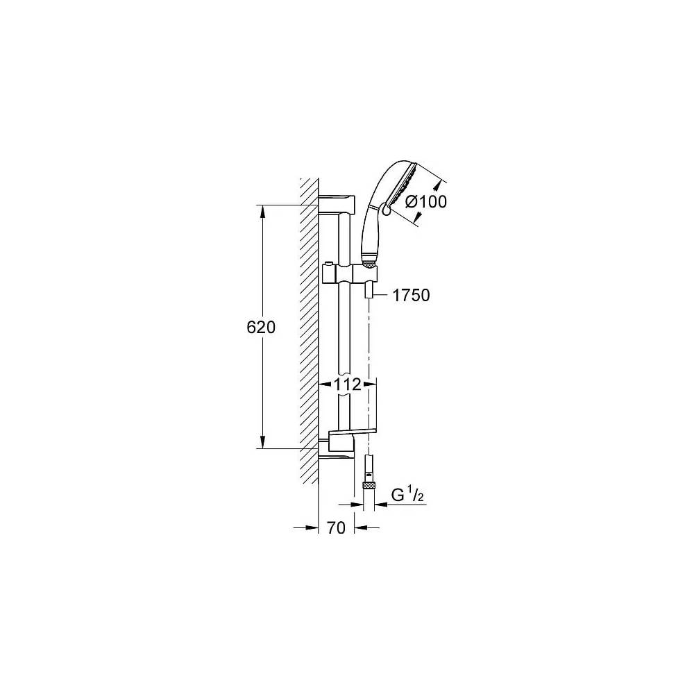 "Grohe" dušo rinkinys "New Tempesta Rustic" 26086001