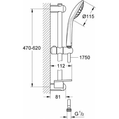 "Grohe" dušo rinkinys "Euphoria 110 Mono" 27266001