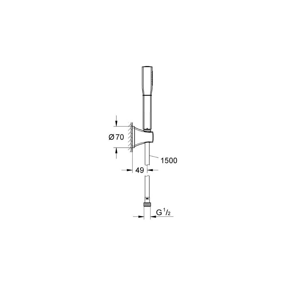 Grohe dušas komplektas Rainshower Grandera Stick 27993000