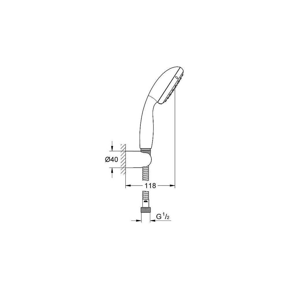 "Grohe" dušo rinkinys "Tempesta" Naujas 2780310E