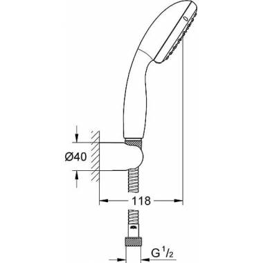 "Grohe" dušo rinkinys "Tempesta" Naujas 2780310E