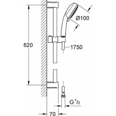 "Grohe" dušo rinkinys "Tempesta Cosmopolitan" 27786002