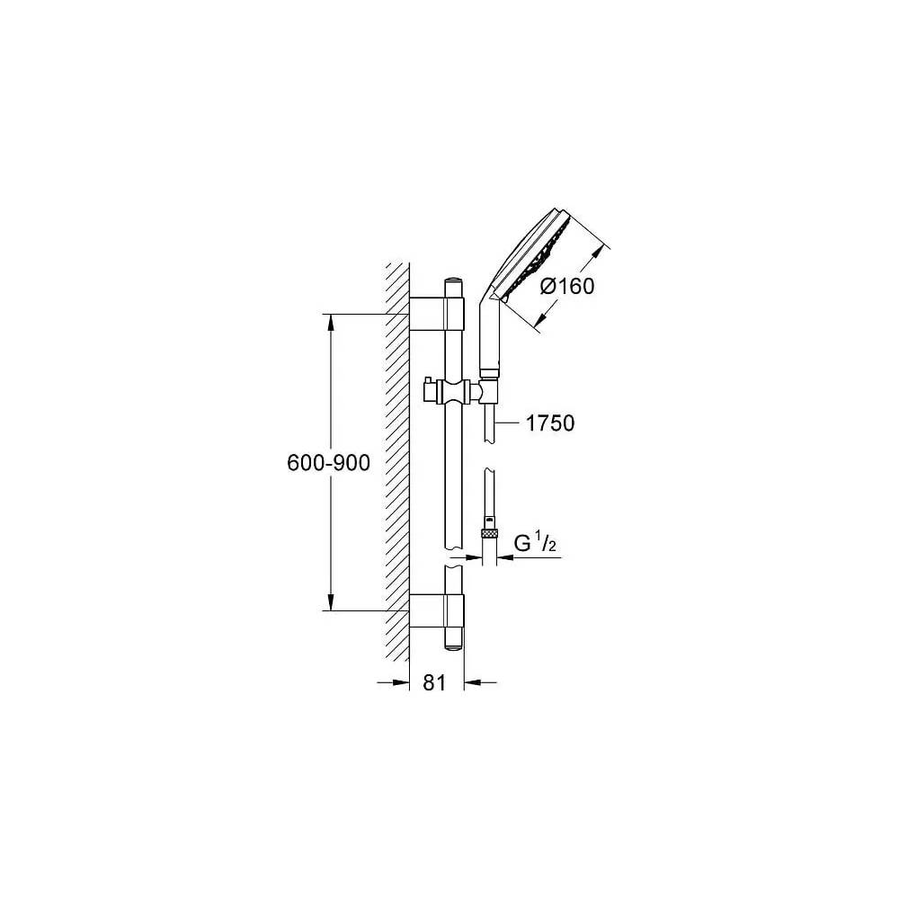 "Grohe" dušo rinkinys "Rainshower Cosmopolitan 160" 28763001