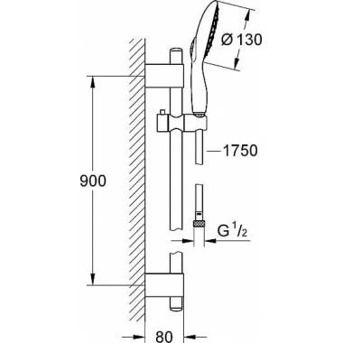 "Grohe" dušo rinkinys "Power&Soul 130" 27738000