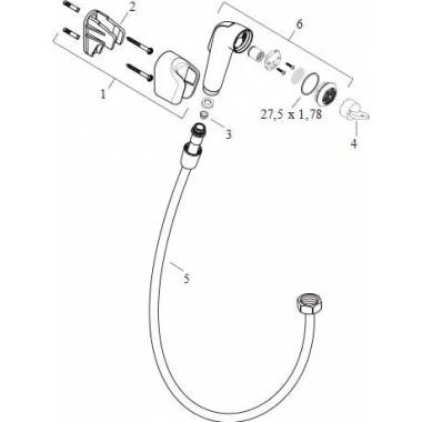 "Hansgrohe" higieninis dušas 32127000