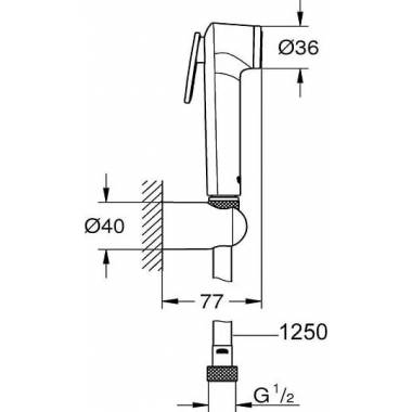 "Grohe" higieninis dušas "Tempesta-F" 27812IL1