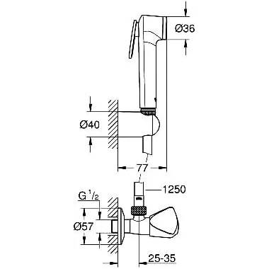 "Grohe" higieninis dušas "Tempesta F Trigger Spray" 30 27514001