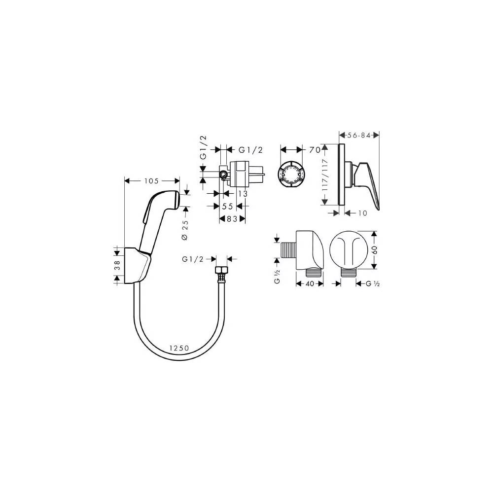 "Hansgrohe" higieninis dušas "Logis SET