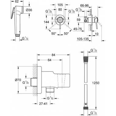 "Grohe" higieninis dušas BauClassic 124901