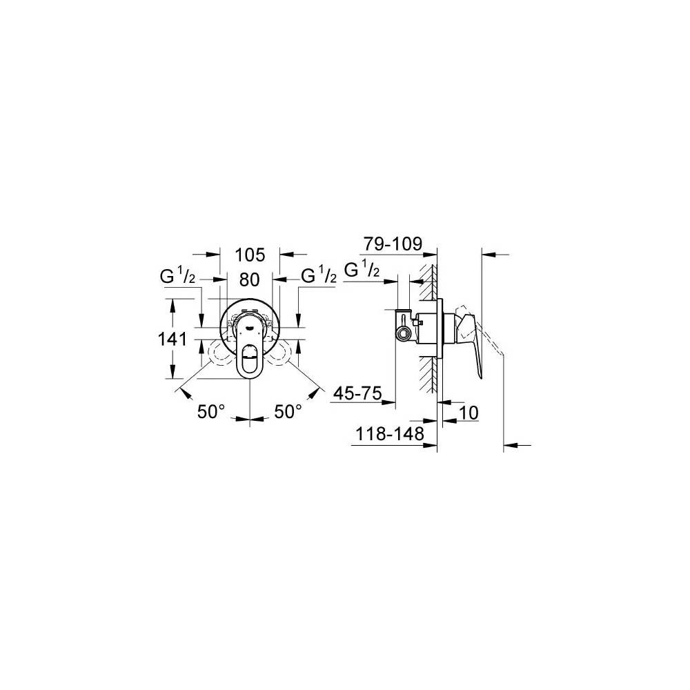 "Grohe" higieninis dušas BauLoop 124895