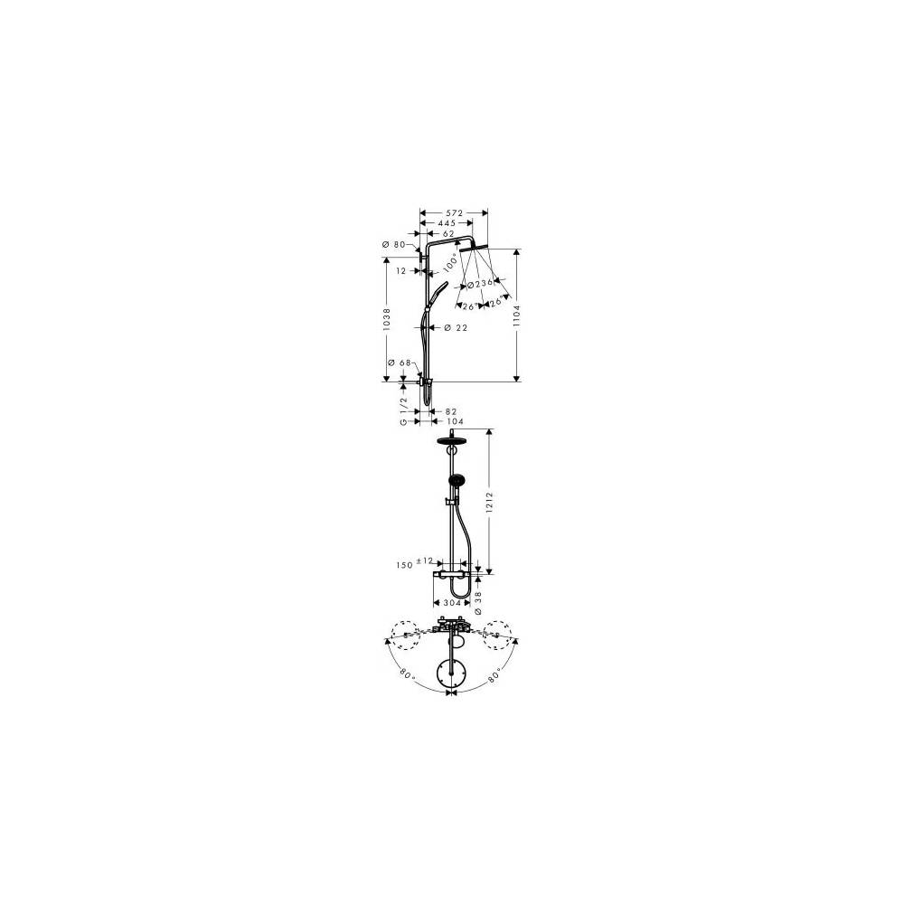 "Hansgrohe" dušo rinkinys "Raindance Select S 240" 27115000