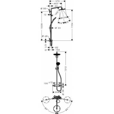 "Hansgrohe" dušo rinkinys "Raindance Select S 240" 27116000