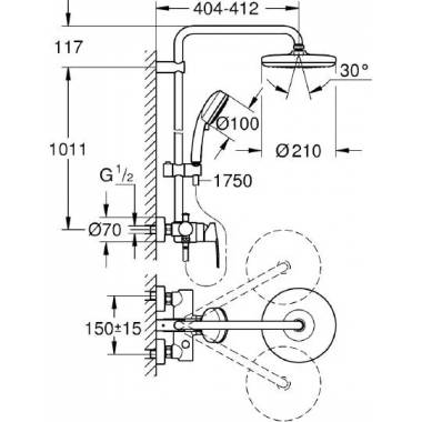 "Grohe" dušo rinkinys "Tempesta Cosmopolitan" 26224001