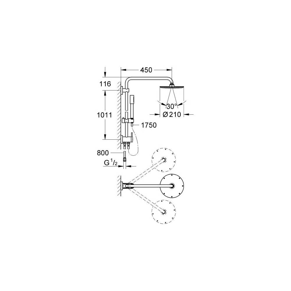 "Grohe" dušo rinkinys "Rainshower" 27058000