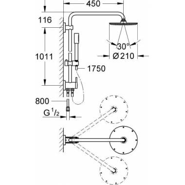 "Grohe" dušo rinkinys "Rainshower" 27058000