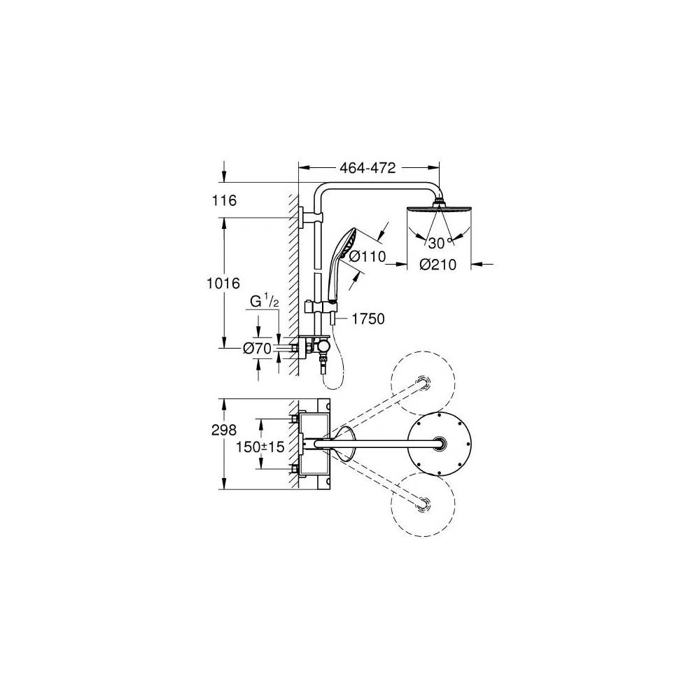 "Grohe" dušo rinkinys "Euphoria 210" 26363000