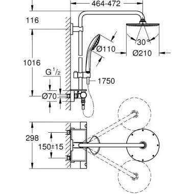 "Grohe" dušo rinkinys "Euphoria 210" 26363000