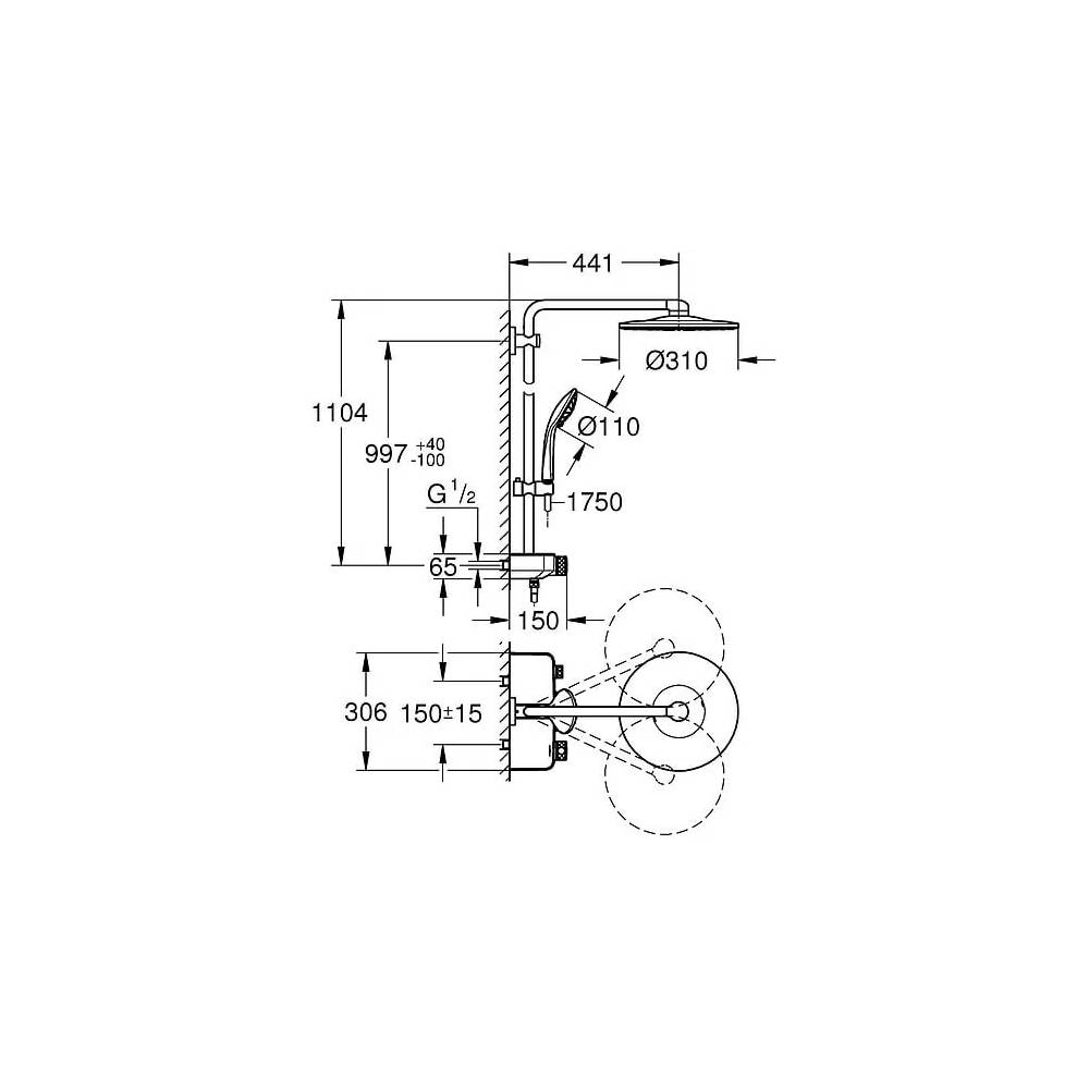 "Grohe" dušo rinkinys "Euphoria SmartControl 310 Duo" 26507LS0