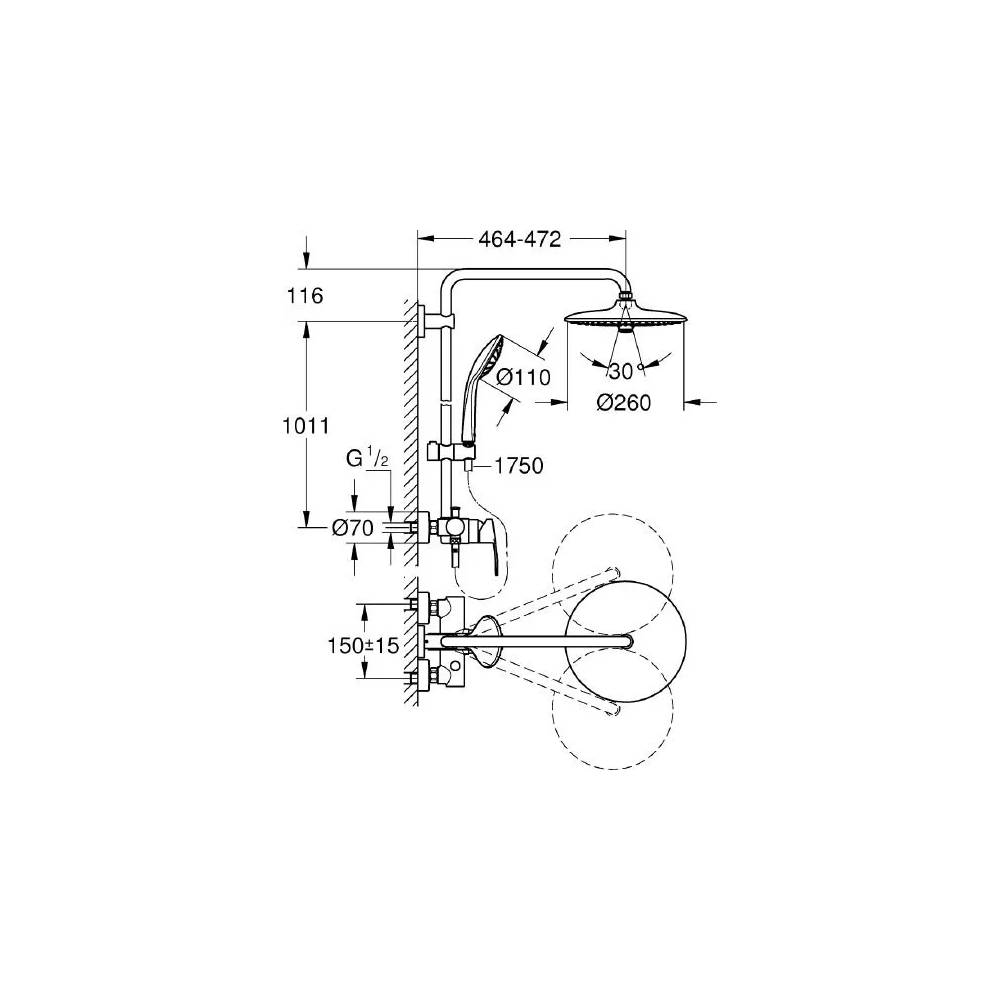 "Grohe" dušo rinkinys "Euphoria 260" 27473001