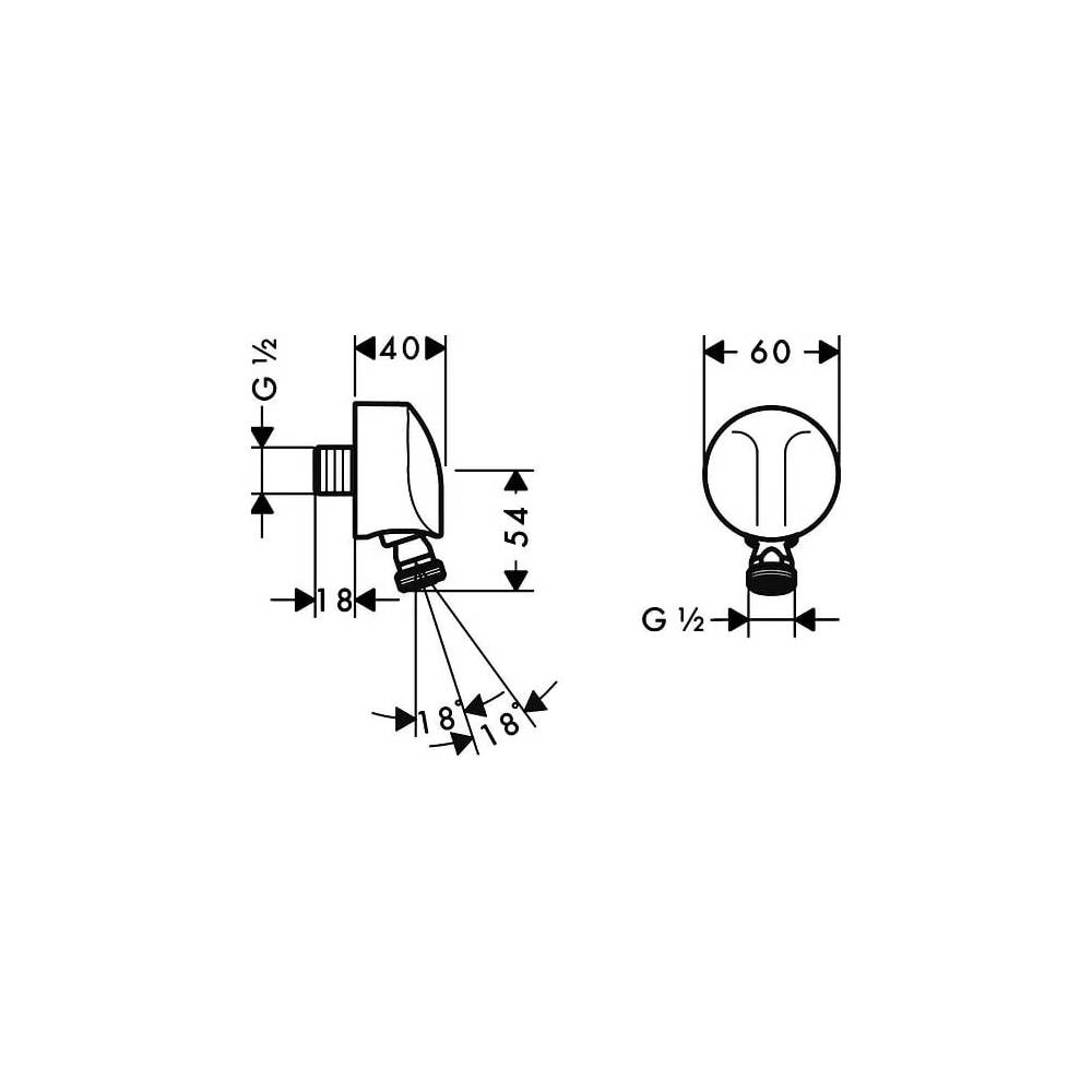 "Hansgrohe" dušo lizdas "Fixfit E" 27505000