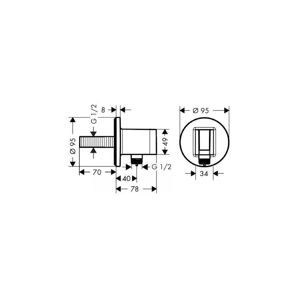 "Hansgrohe" dušo lizdas "Fixfit Porter S" 26487000