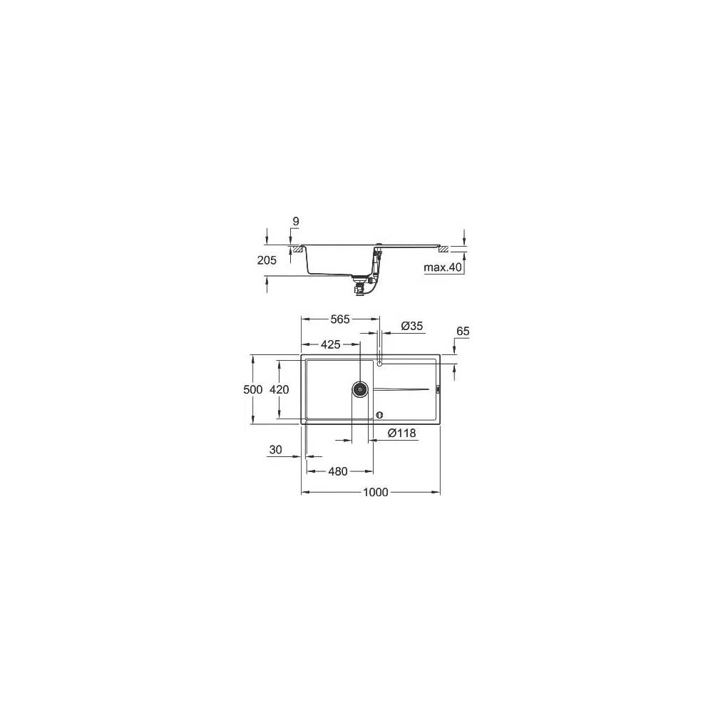 "Grohe" virtuvės plautuvė K400 31641AT0