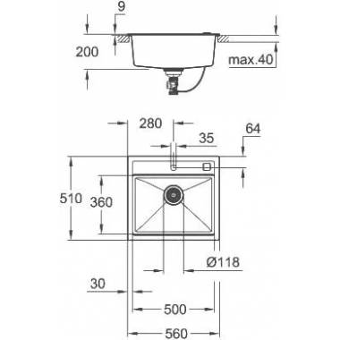 "Grohe" virtuvės plautuvė K700 31651AT0