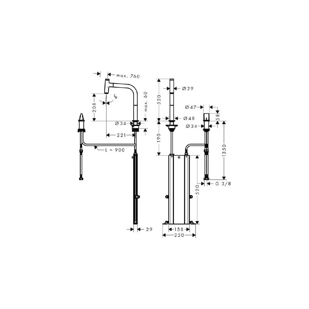 Sukomplektuota: Hansgrohe C51-F450-06 43217000