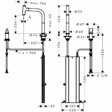 Sukomplektuota: Hansgrohe C51-F450-06 43217000