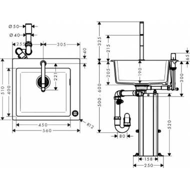 Sukomplektuota: Hansgrohe C51-F450-06 43217000