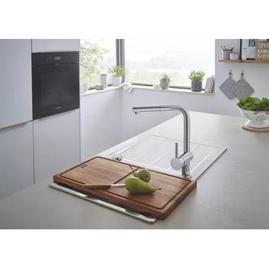 Komplektas: Grohe Minta 31573SD0 Virtuvės kriauklė K500 31571SD0 + maišytuvas Mint 32168000