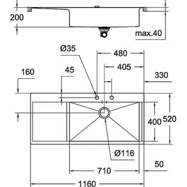 "Grohe" virtuvės kriauklė K1000 31582SD0