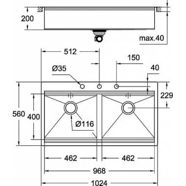 "Grohe" virtuvės kriauklė K800 31585SD0