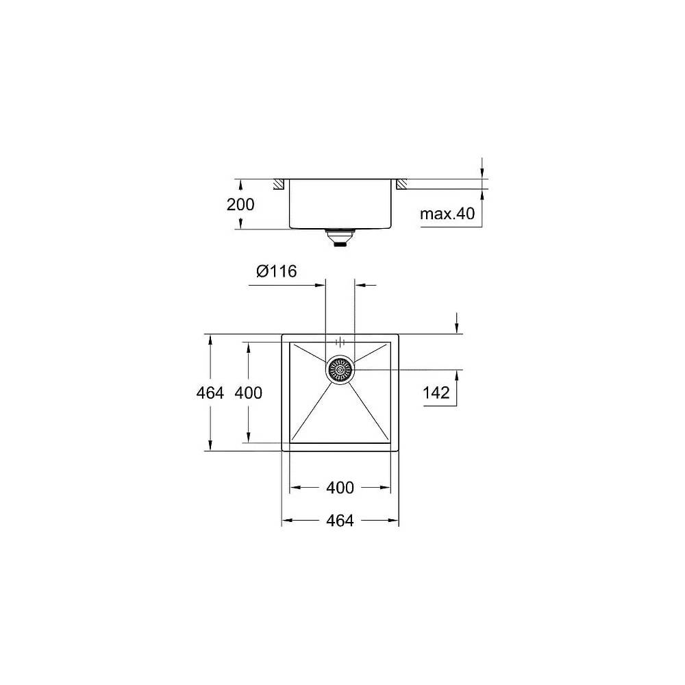 "Grohe" virtuvės kriauklė K700 31578SD0