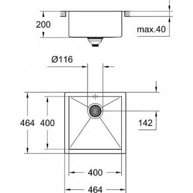 "Grohe" virtuvės kriauklė K700 31578SD0