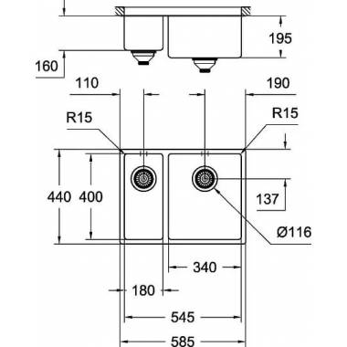 "Grohe" virtuvės kriauklė K700U 31576SD0