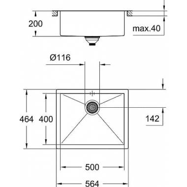 "Grohe" virtuvės kriauklė K700 31579SD0